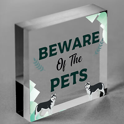 Beware Of The Pets Novelty Wooden Hanging Shabby Chic Plaque Gift Home Pet Sign