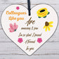 Colleague Thank You Gifts Wooden Heart Friendship Gift Sign Work Leaving Gifts