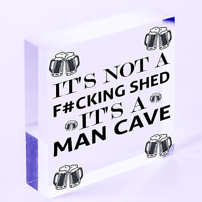 Funny NOT A SHED Man Cave Sign Novelty Gift For Him Home Bar Man Cave Decor