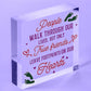 True Friends Leave Footprints On Our Hearts Wooden Hanging Heart Friend Plaque