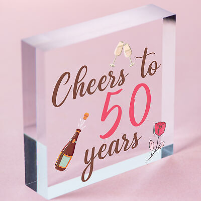 Cheers To 50 Years 50th Birthday Gift For Women 50th Birthday Card Alcohol Gift