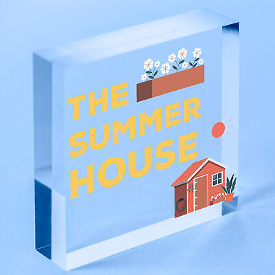 The Summer House Plaque Garden Shed Hanging Wall Door Decor Sign Gifts For Her