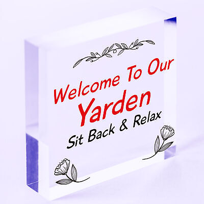 Yarden Sign For Outdoor Welcome Sign For Garden Summerhouse Home Gift