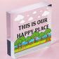 Novelty Garden Signs OUR HAPPY PLACE Summerhouse Signs Garden Shed Signs