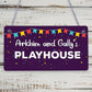 Quirky Playhouse Sign Personalised Garden Summerhouse Sign Son Daughter Gift