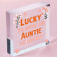 Auntie Birthday Gifts Thank You Gift Wooden Heart Shabby Chic Sign Family Plaque