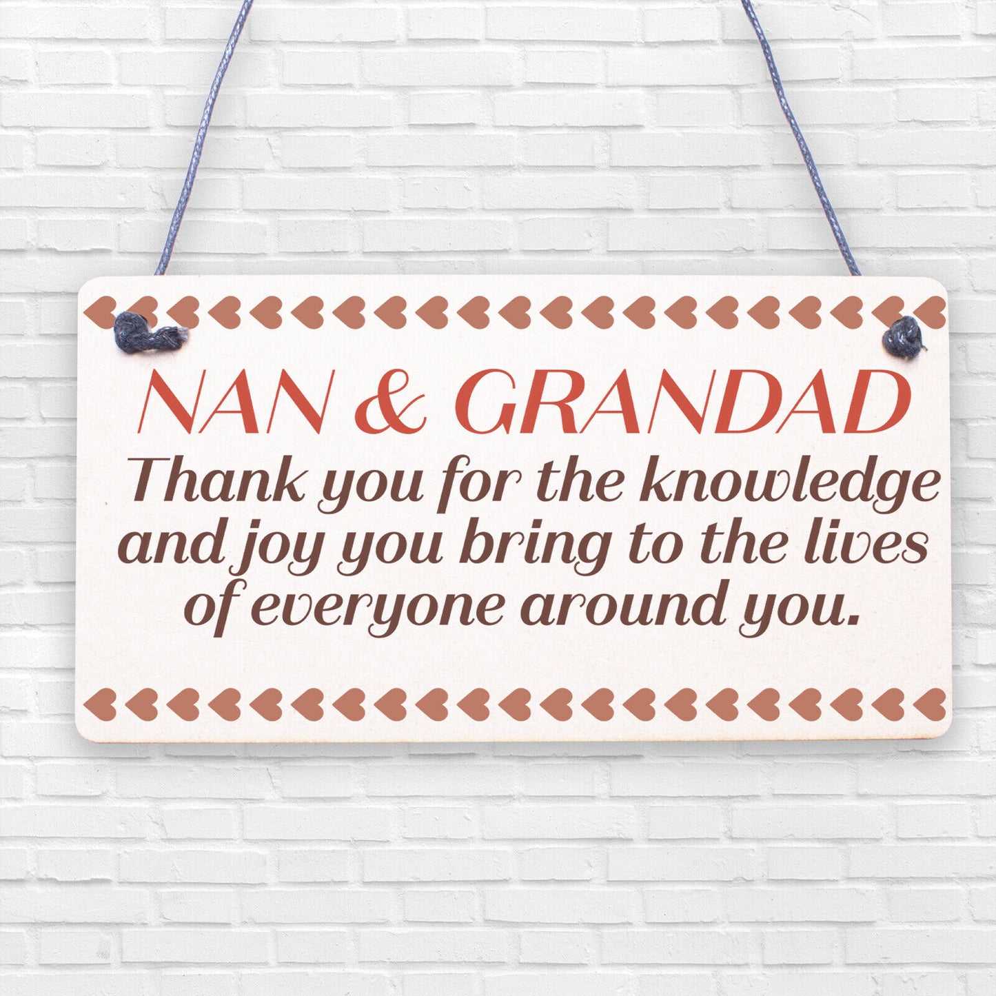 Best Nan And Grandad Gift Home Plaque Grandparent Sign Keepsake THANK YOU Gift