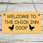 Welcome Chicken Coop Sign Outdoor Garden Shed Plaque Chicken Hen Gifts