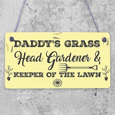 Daddy's Grass Garden Lawn Shed Father's Day Hanging Plaque Dad Gift Sign