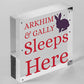 Pet Rabbit Sign For Hutch Sleeps Here Personalised Cage Sign Pet Lover Xmas Gift