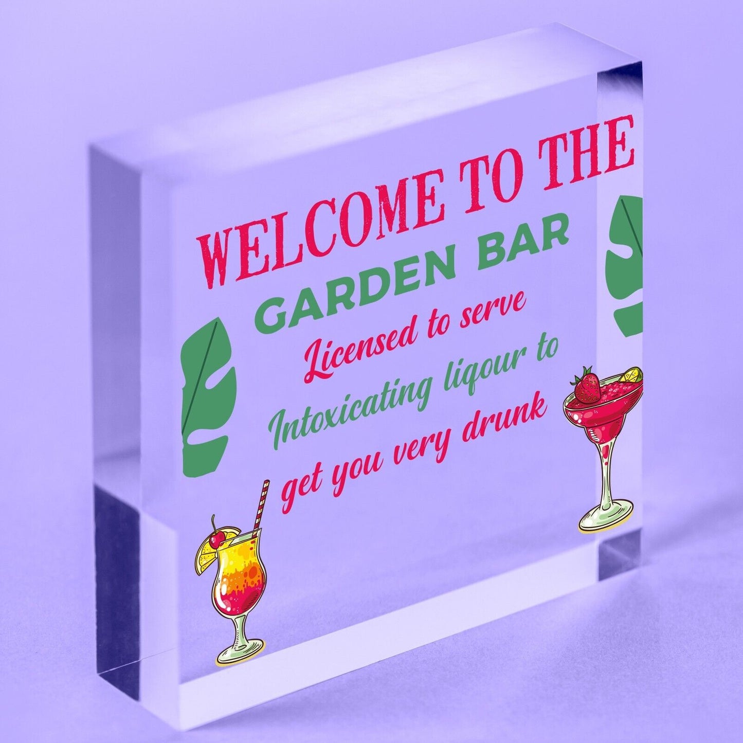 Garden Plaque For Outdoor Garden Bar Sign Alcohol Gift Summerhouse Sign