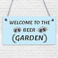 Beer Garden Bar Sign For Garden Pub Man Cave Shed Plaque Alcohol Friend Gift