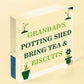 Grandads Potting Shed Sign Hanging Plaque Shed Garden Sign Grandad Gift For Him