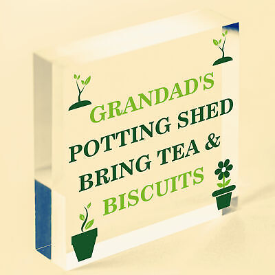 Grandads Potting Shed Sign Hanging Plaque Shed Garden Sign Grandad Gift For Him