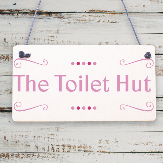 The Toilet Hut Shabby Chic Bathroom Sign Seaside Plaques Beach Nautical Gifts