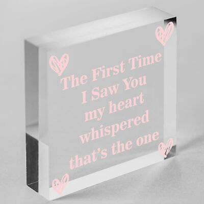 The First Time I Saw You Wooden Hanging Plaque Soulmate Valentine Love Gift Sign