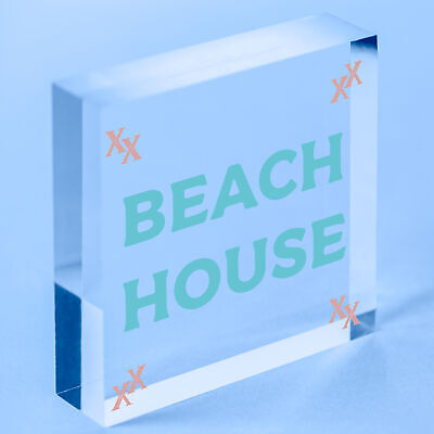 Beach House Shabby Chic Sign Vintage Nautical Plaque Art Beach Seaside Home GIFT