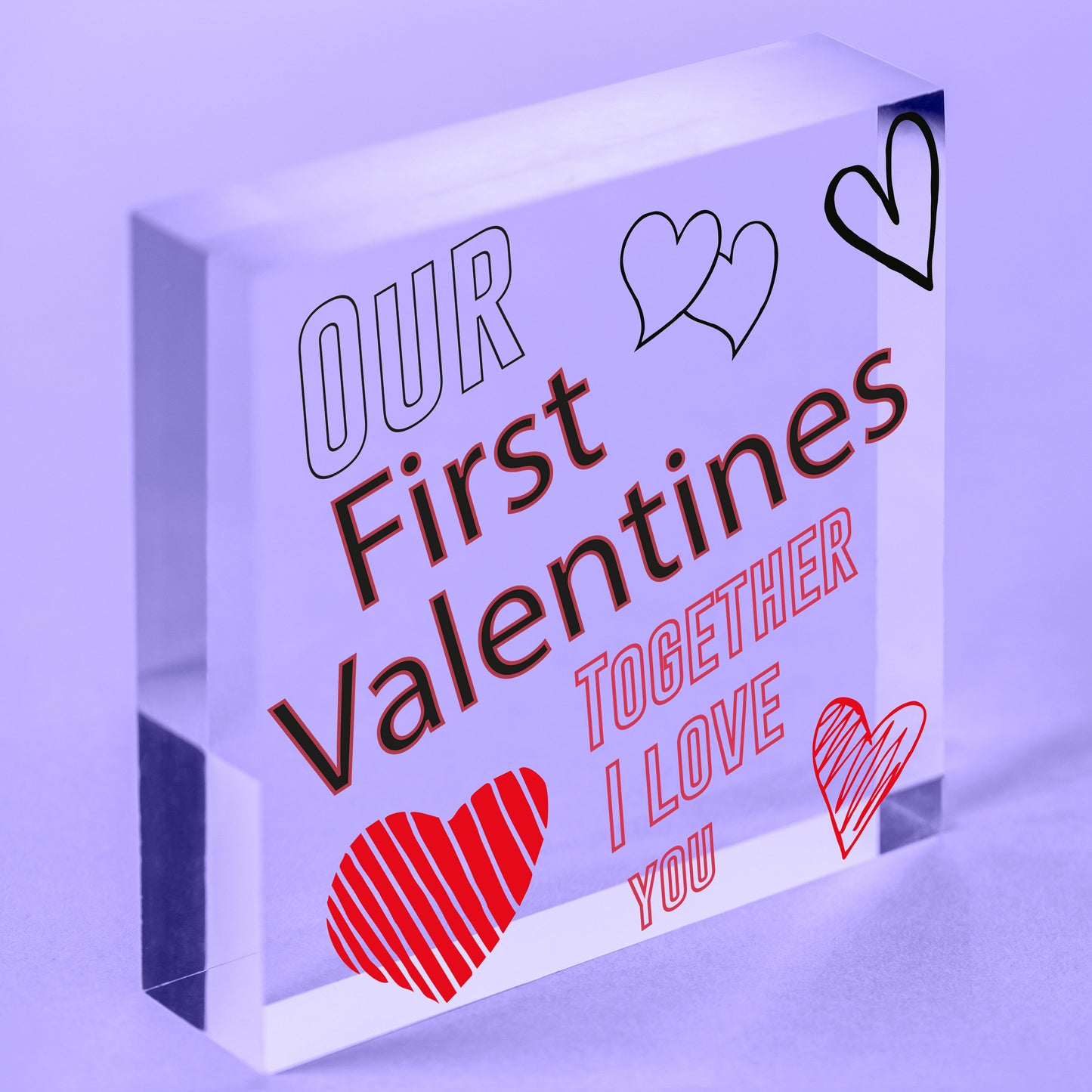 First Valentines Day Hanging Sign Anniversary Gift For Him Boyfriend Gifts