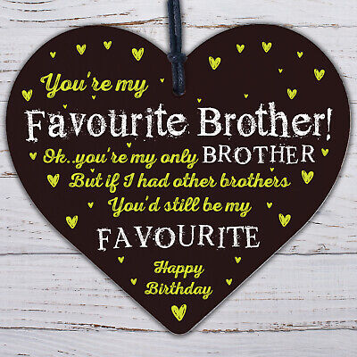 Brother Birthday Gifts For Him Sister Mum Dad Funny Card Baby Family Plaque Gift