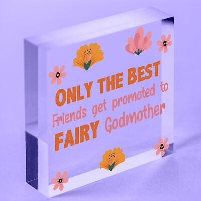 Best Friends Godmother Gift Christening Wooden Heart Plaque Thank You Gift