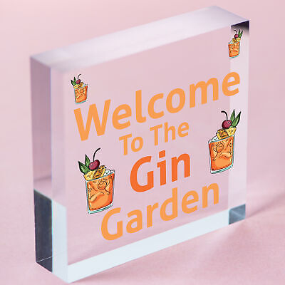 Gin Bar Welcome Sign Novelty Home Bar Decor Gifts Hanging Garden Signs Gin Gift