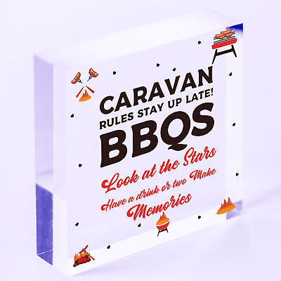 Caravan Rules Novelty Plaque Home Decor Garden Sign Retirement Friendship Gifts