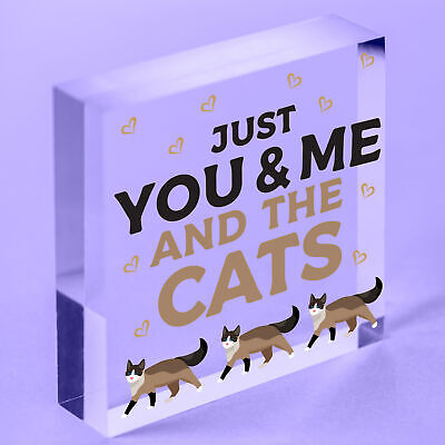 You Me And The Cats Sign Home Funny Crazy Cat Lady Sign Pet Lover Gifts