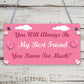 Best Friend You Know Too Much Novelty Wooden Hanging Plaque Friendship Sign Gift