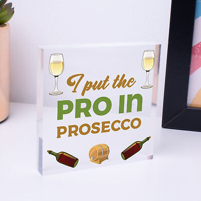 Pro In Prosecco Friendship Wooden Heart Birthday Gifts Alcohol Garden Pub Signs