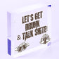 Novelty Bar Plaque LETS GET DRUNK Funny Pub Home Bar Sign Man Cave Gifts