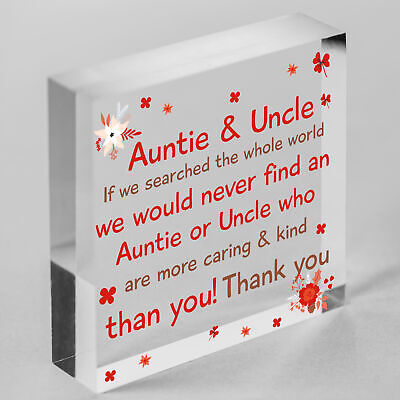 Auntie And Uncle Gifts For Birthday Christmas Wood Heart Gift From Niece Nephew