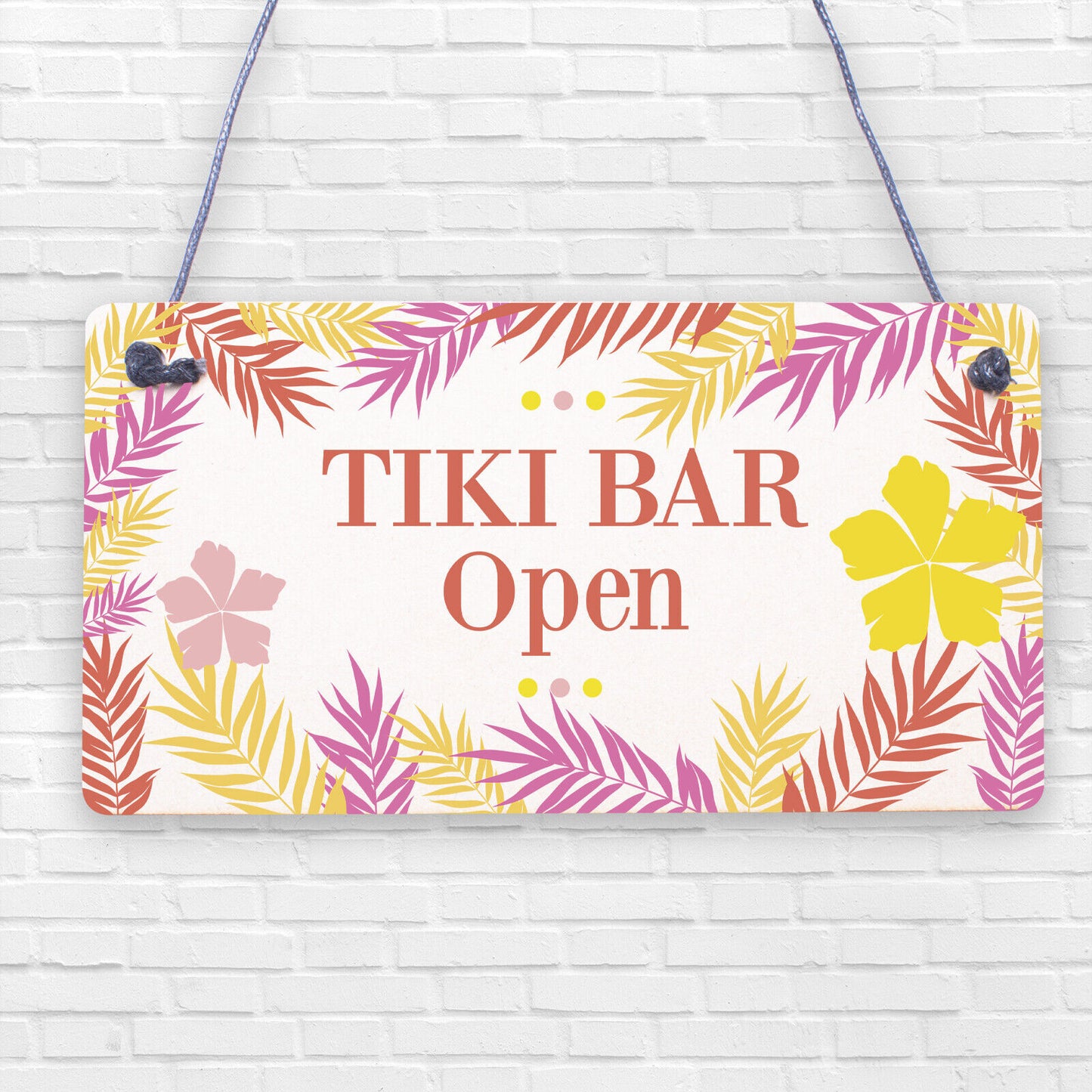 Tiki Bar Open Hanging Bar Plaque Beer Cocktail Beach Decoration Sign Friend GIFT