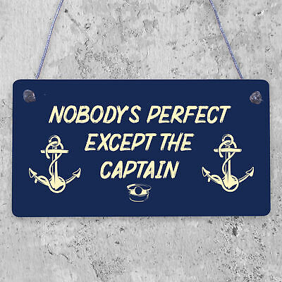 Nautical Sign Captain Bar Pub Bathroom Man Cave Kitchen Plaque Fishing Boat Gift