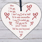 Valentines Gift For Him Her Thank You Gift Wooden Heart Anniversary Present