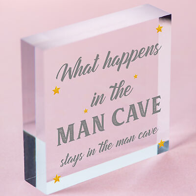 Vintage Man Cave Plaque Sign Novelty Gift FUNNY QUOTE - Games / Boys Room