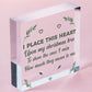 Christmas Tree Decoration Bauble Memorial Poem Wooden Heart Plaque Family Gifts