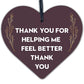 Thank You For Helping Me Feel Better Hanging Wooden Heart Doctors & Nurses Gift