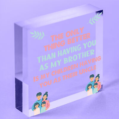 Thank You Novelty Gift For Uncle Plaque Gifts For Brother Birthday Christmas