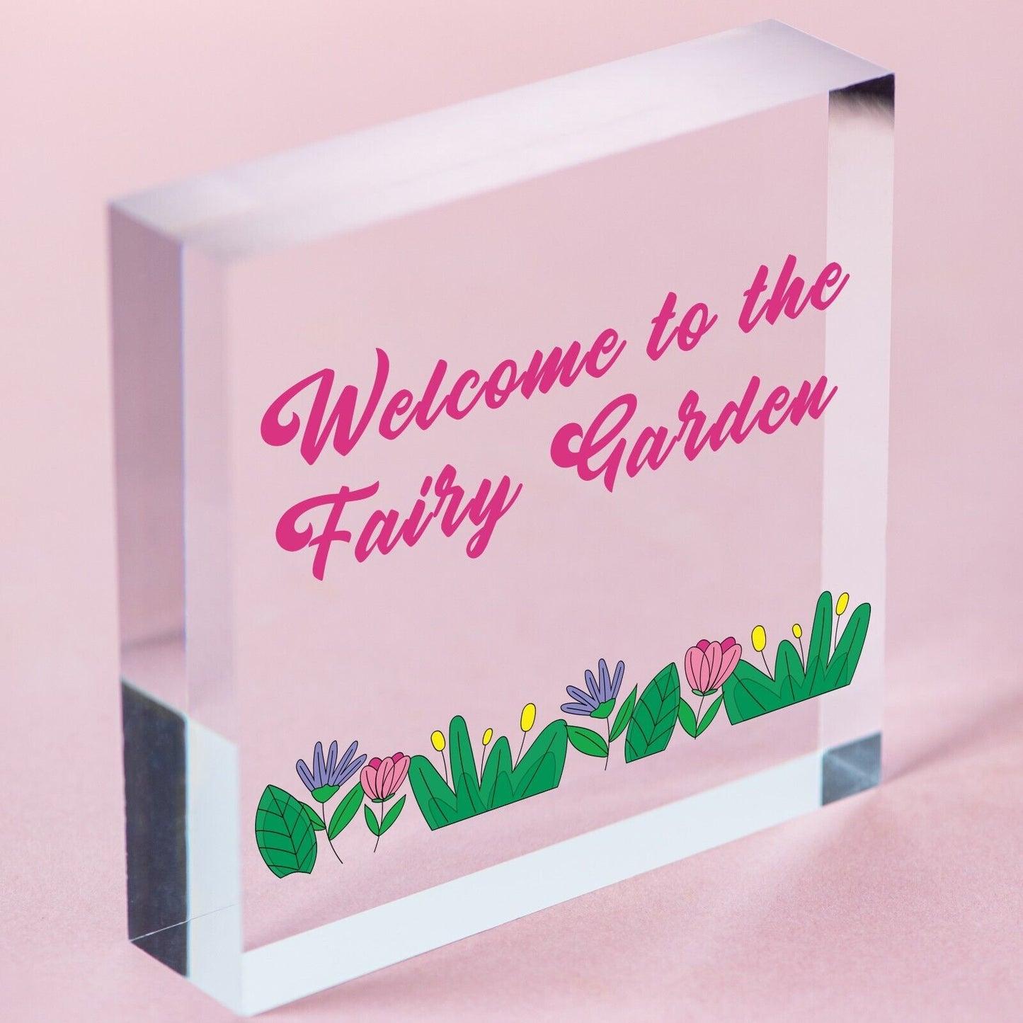 Welcome To The Fairy Garden Hanging Plaque Garden Shed SummerHouse Sign Gifts