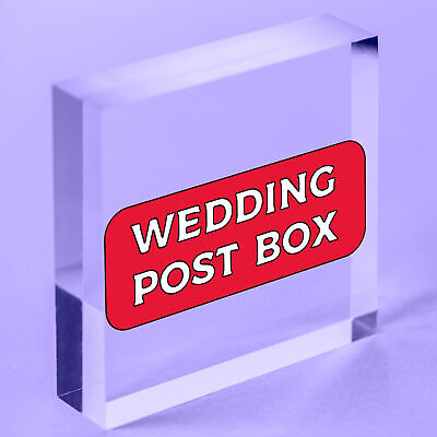 Wedding Post Box Hanging Decorative Plaque Well Wishes Table Presents Cards Sign