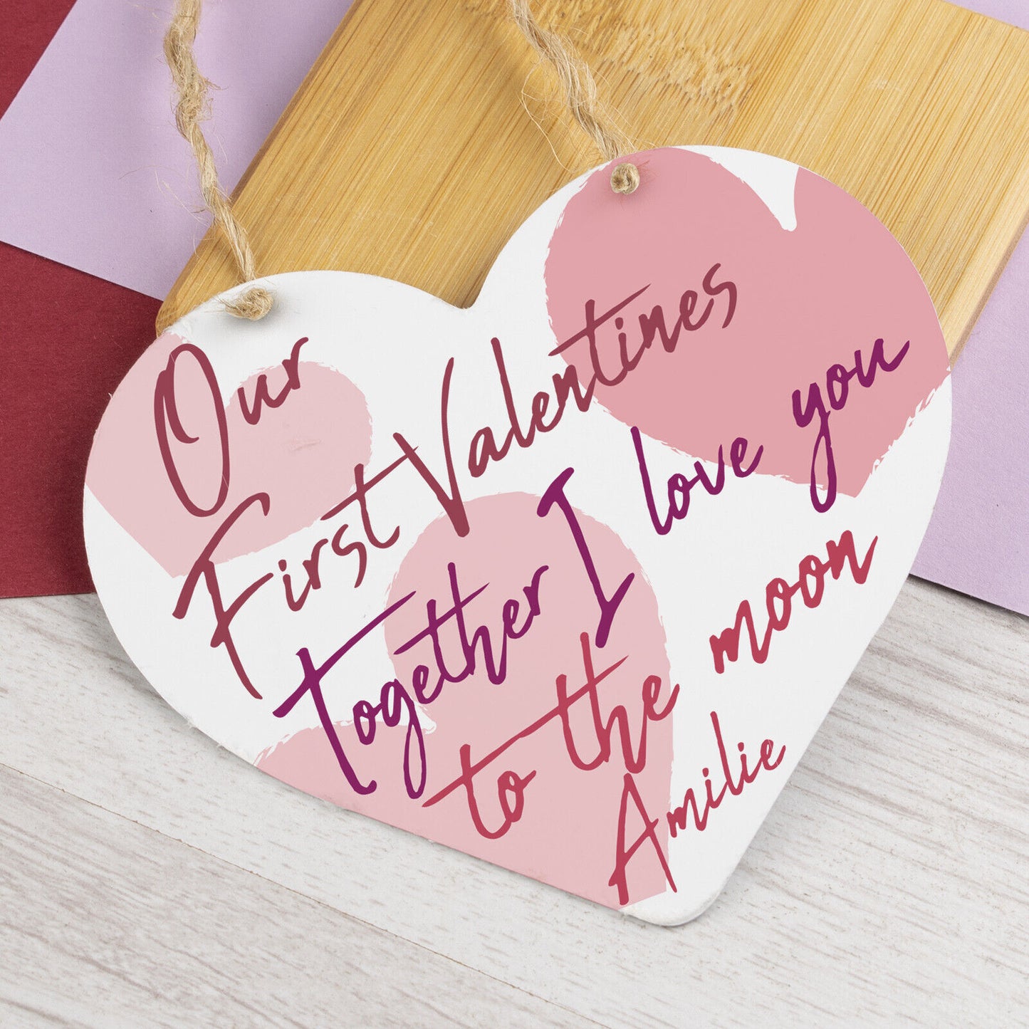 Personalised Valentines Day Hanging Sign Anniversary Gift For Him Gifts Plaque