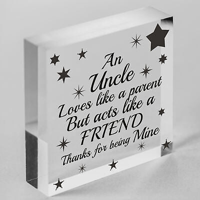 Uncle Friendship Gifts Brother Wooden Heart Sign Birthday Christmas Gift Present