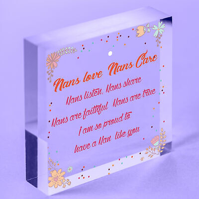 Special Nan Gifts Birthday Gifts Wood Heart Mother's Day Gifts Grandparents Gift