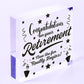 Retirement Congratulations Keepsake Handmade Wooden Heart Friendship Gift Plaque