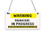 Warning Gaming In Progress Hanging Plaque Man Cave Bedroom Wall Fathers Day Sign