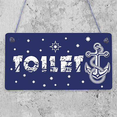 Nautical Toilet Bathroom Decor Gifts Home Decor Hanging Sign Decorations