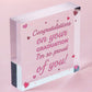 Graduation Congratulations Graduate Degree Wooden Heart Keepsake Gift Plaque