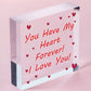 Valentines Gifts For Him Her Engraved Heart LOVE Gift For Boyfriend Husband Wife