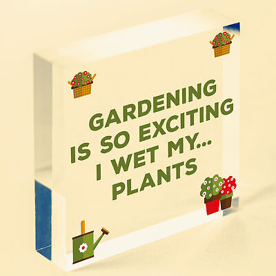 Gardening So Exciting Funny Novelty Garden Shed Sign Plaque Friendship Gift