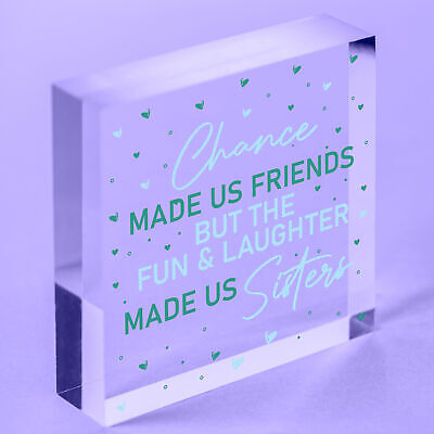 Chance Made Us Best FRIEND Sister Gifts Heart Christmas Friendship Gift Plaque